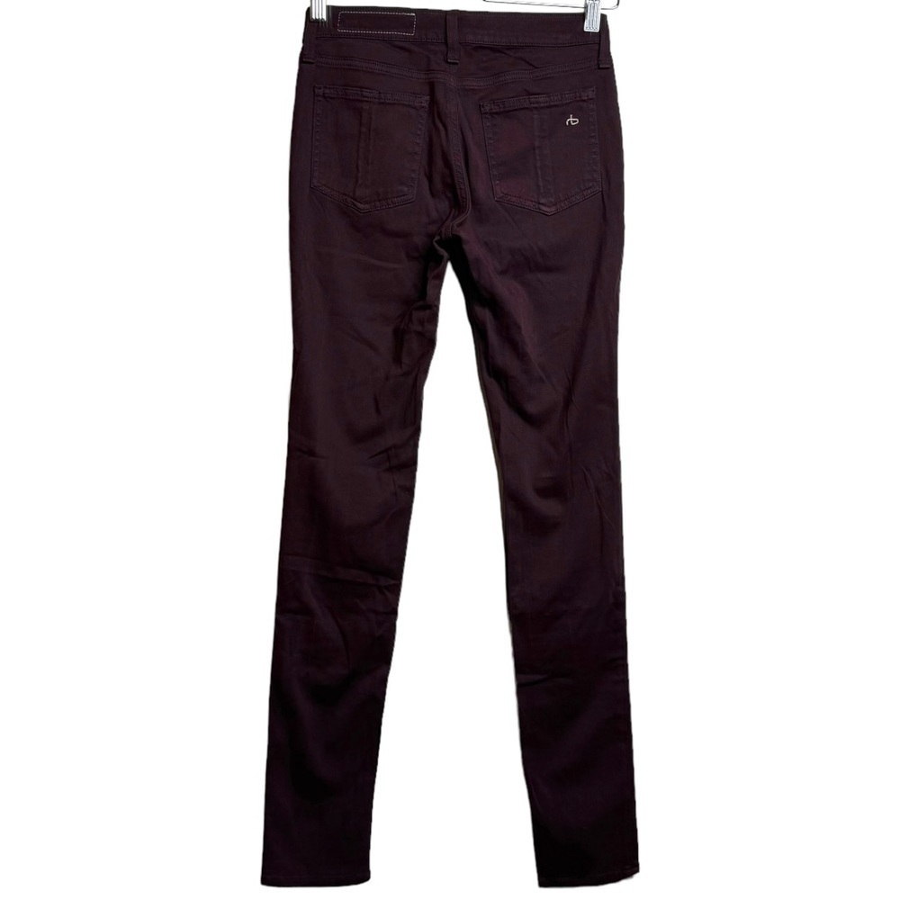 Rag and Bone Jean for Aritzia Mid Rise Skinny Leg Wine Brown Red Jegging 25 - Picture 2 of 15